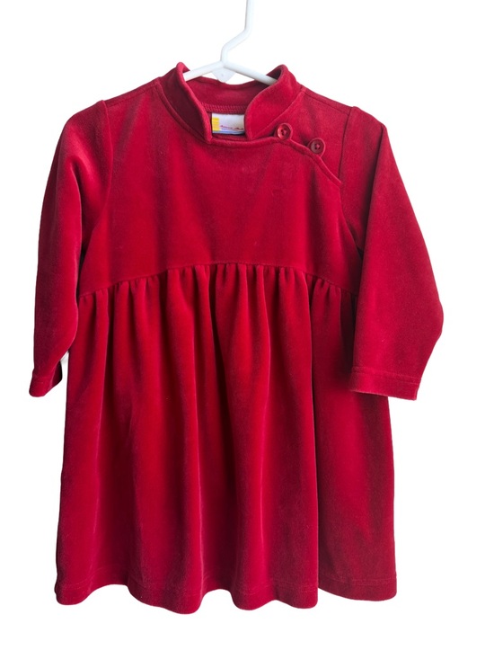 Hanna Andersson Other - Hanna Andersson Red Velvet Long Sleeve Play Dress